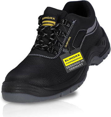 ELIWORX Sicherheitsschuhe Herren S3 SR – Arbeitsschuhe aus Rindsleder – Terra Low – mit Stahlkappe & durchtrittsicherer Sohle – rutschhemmend & atmungsaktiv
