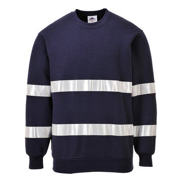 Portwest B307 Iona Sweater Marine - Pullover mit Warnstreifen