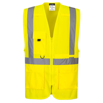 Portwest C357 - Hi-Vis Exekutiv Warnschutzweste mit Taschen