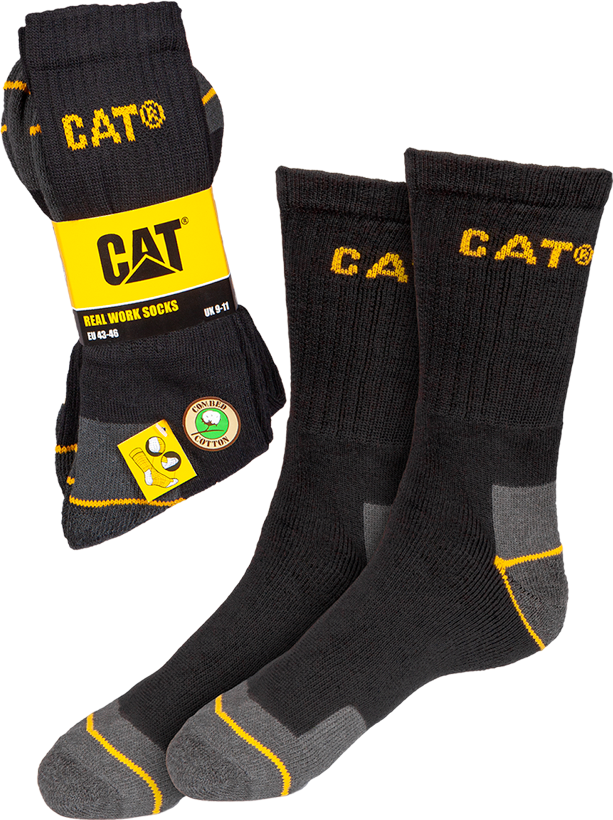 Caterpillar Socken - Qualitative Arbeitssocken 3er Pack