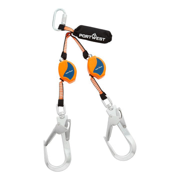 FP81 Höhensicherungsgerät 2,5 m – Self Retracting Lifeline bis 140 kg | Fallschutz mit Karabiner & Gerüsthaken