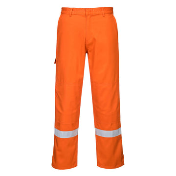 Portwest FR26 Bizflame Work FR Bundhose Orange – Flammschutz Schweißerhose mit Reflexstreifen | ATEX & CE-CAT III