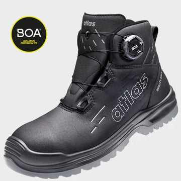 Atlas MAX 550 PRO BOA S3S Sicherheitsschuh – robuster Arbeitsschuh mit BOA® Fit System, Stahlkappe & ESD