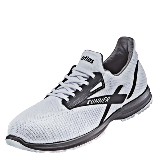 Atlas RUNNER 35 S1P Sicherheitssneaker weiß – ESD, metallfrei, Gr. 36–48