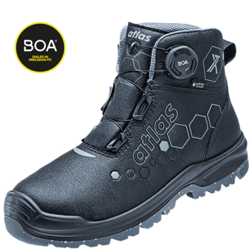 Atlas XT 550 BOA GTX S3 Sicherheitsstiefel – GORE-TEX, BOA, ESD, W12 extrabreit, Gr. 36–48