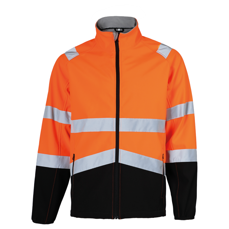 Hochsichtbare Softshell-Jacke Nobel HV für maximale Sichtbarkeit & Schutz in den Farben orange oder gelb