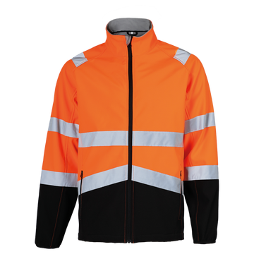 Hochsichtbare Softshell-Jacke Nobel HV für maximale Sichtbarkeit & Schutz in den Farben orange oder gelb