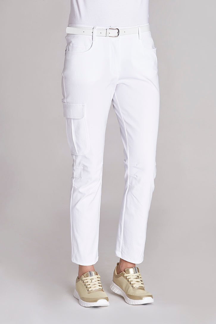 Damenhose für Pflege - Five-Pocket-Jeans Arbeitshose mit einer Schenkelstasche 08/8390