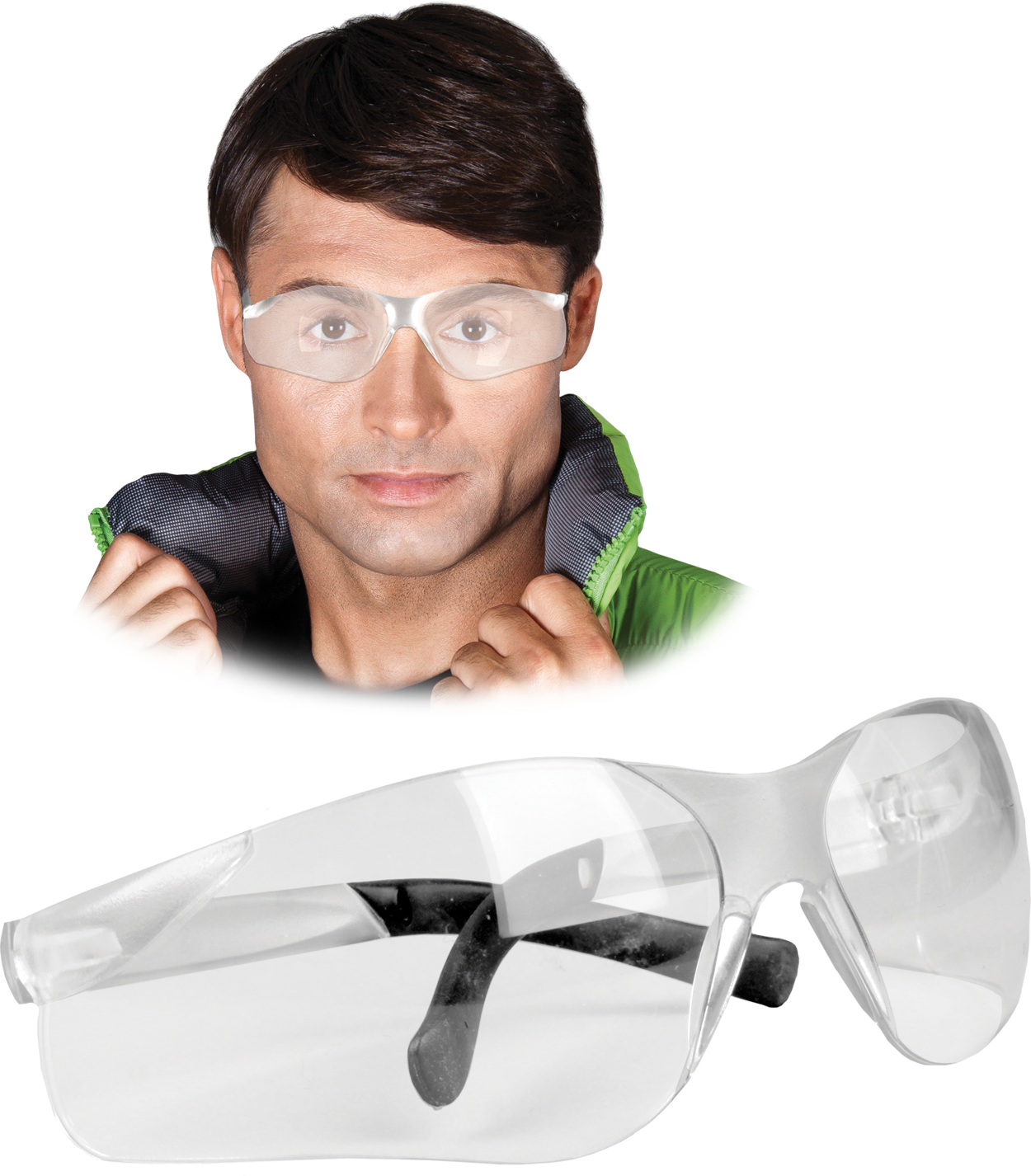 Schutzbrille im sportlichen Design (durchsichtig)