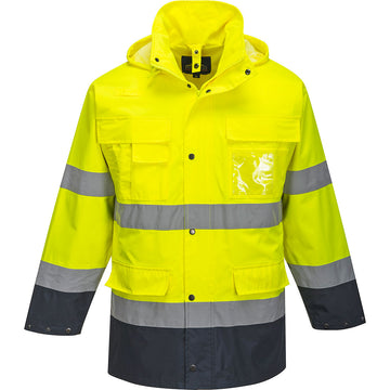 S162 - Warnschutz-Jacke "Lite" 3-in-1  Gelb/Marine